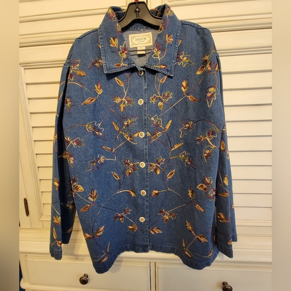 VGUC Women's Tantrums Denim Shirt 1X - Picture 1 of 5